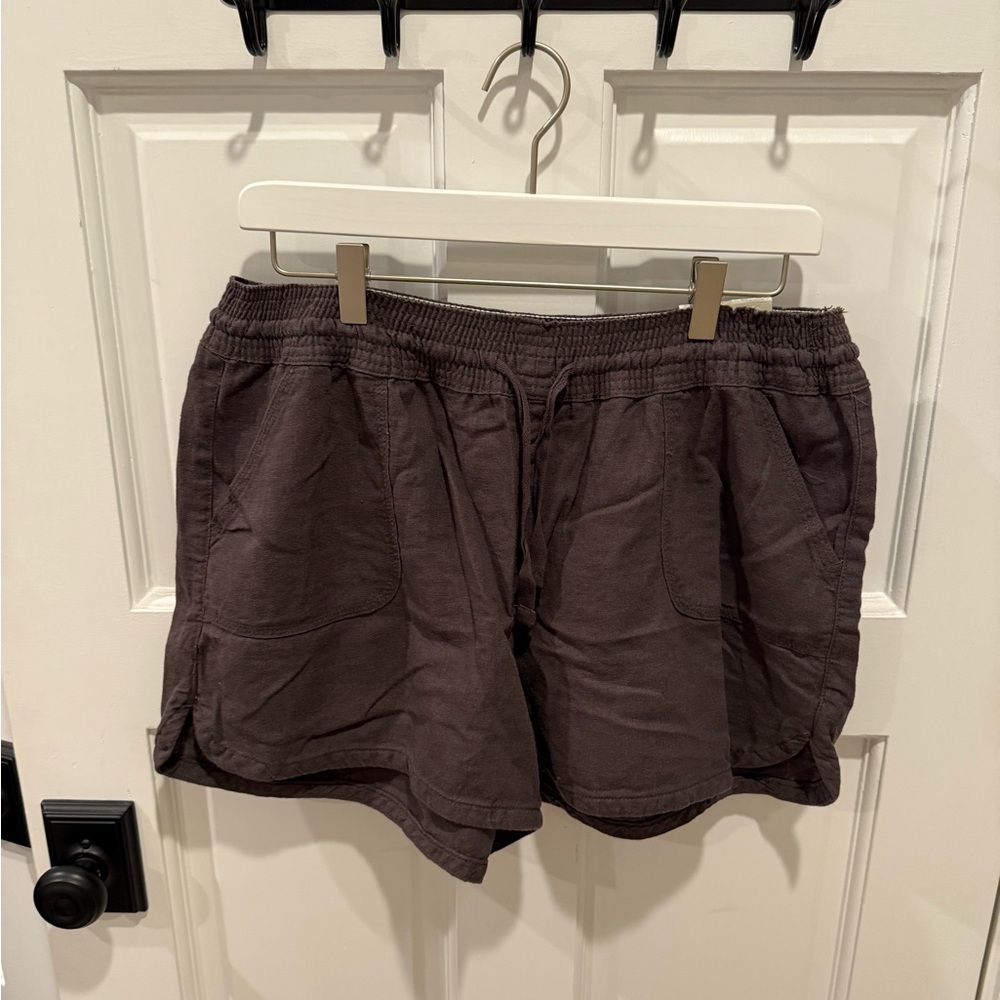 Maurices Charcoal Shorts with White Stitching